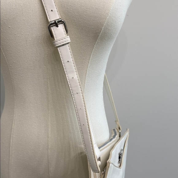 Sam Edelman White Crossbody Bag with Silver Accent - Picture 6 of 13